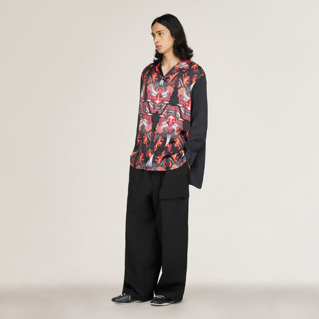 Y-3 Red Satin Graphic Shirt - Multicolor