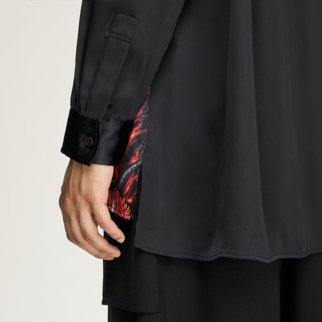 Y-3 Red Satin Graphic Shirt - Multicolor