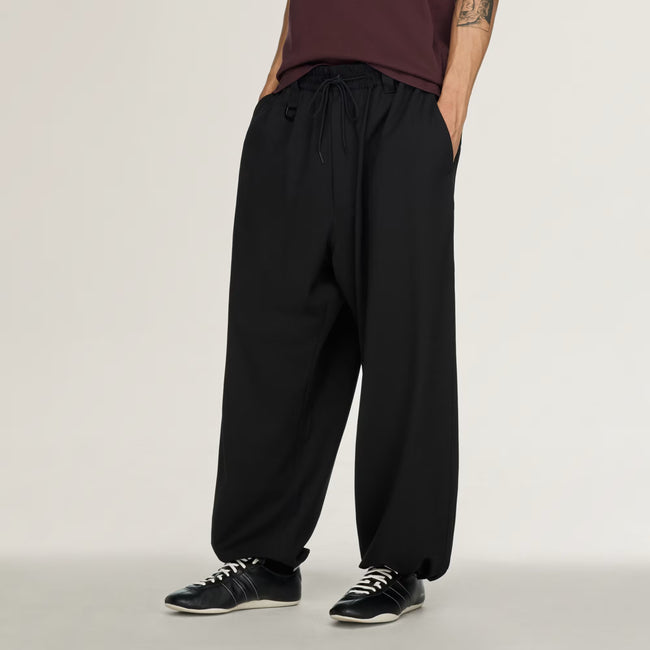 Y-3 Wool Straight Leg Pants - Black
