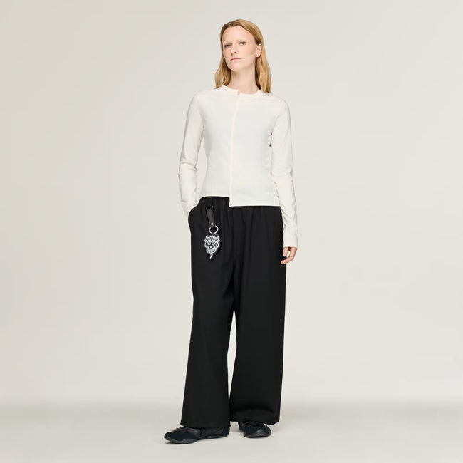 Y-3 Wool Straight Leg Pants - Black