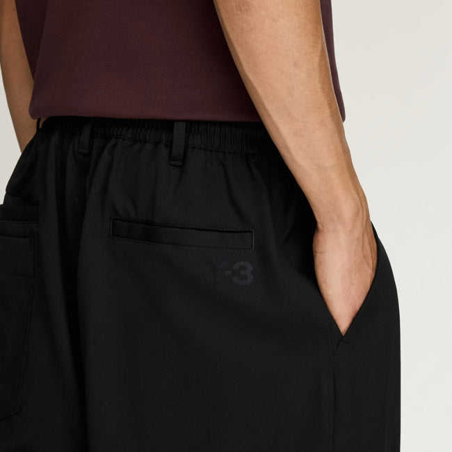 Y-3 Wool Straight Leg Pants - Black