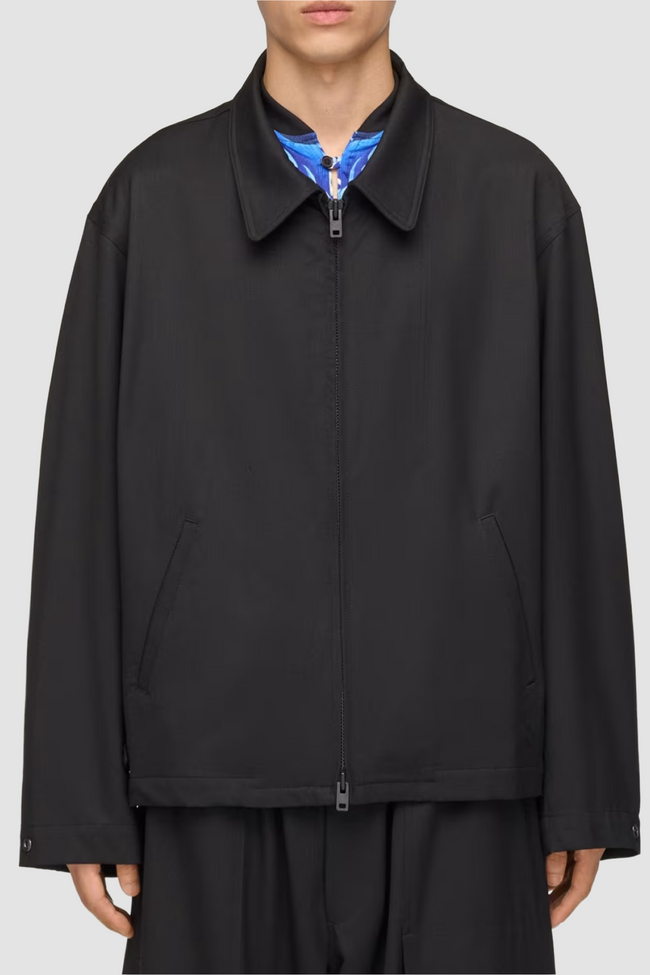 Y-3 Wool Tailored Blouson Jacket - Black