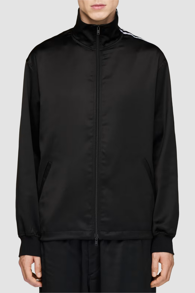 Y-3 Satin Gradient 3-Stripes Track Top Jacket - Black