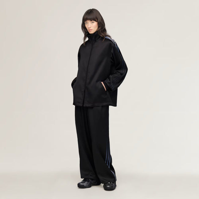 Y-3 Satin Gradient 3-Stripes Track Top Jacket - Black
