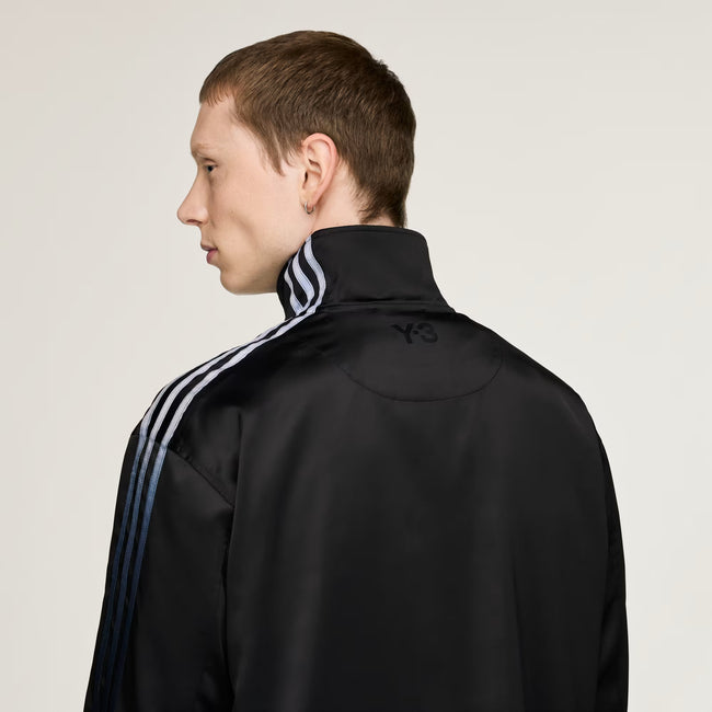 Y-3 Satin Gradient 3-Stripes Track Top Jacket - Black