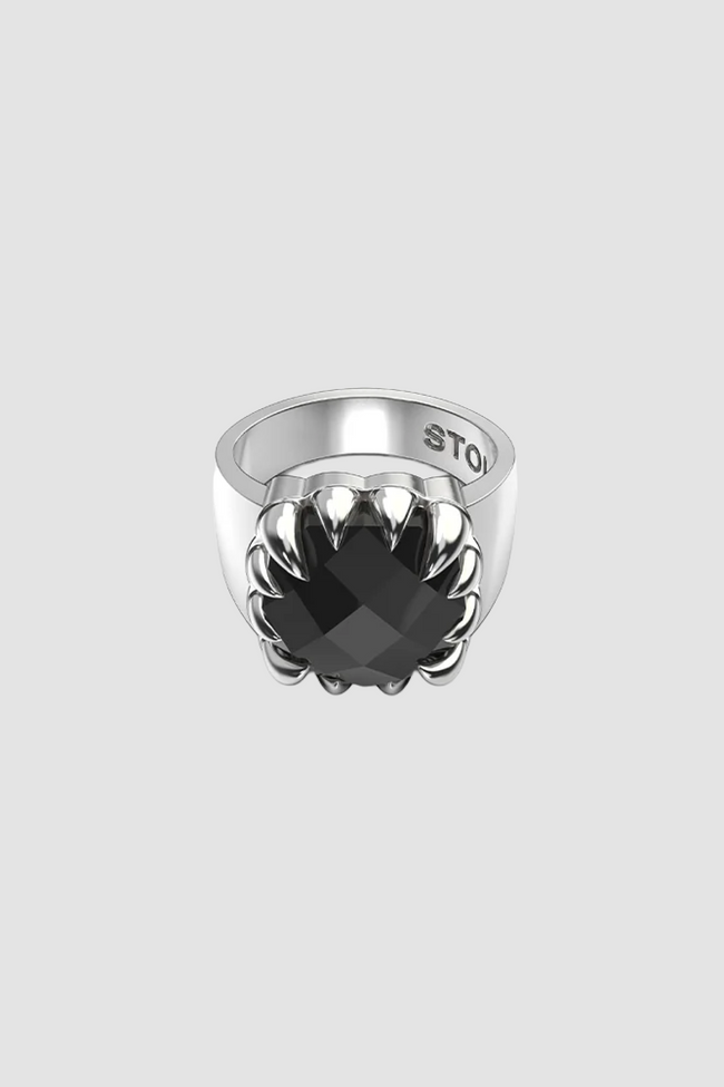 Stolen Girlfriends Club Claw Ring - Silver/Onyx