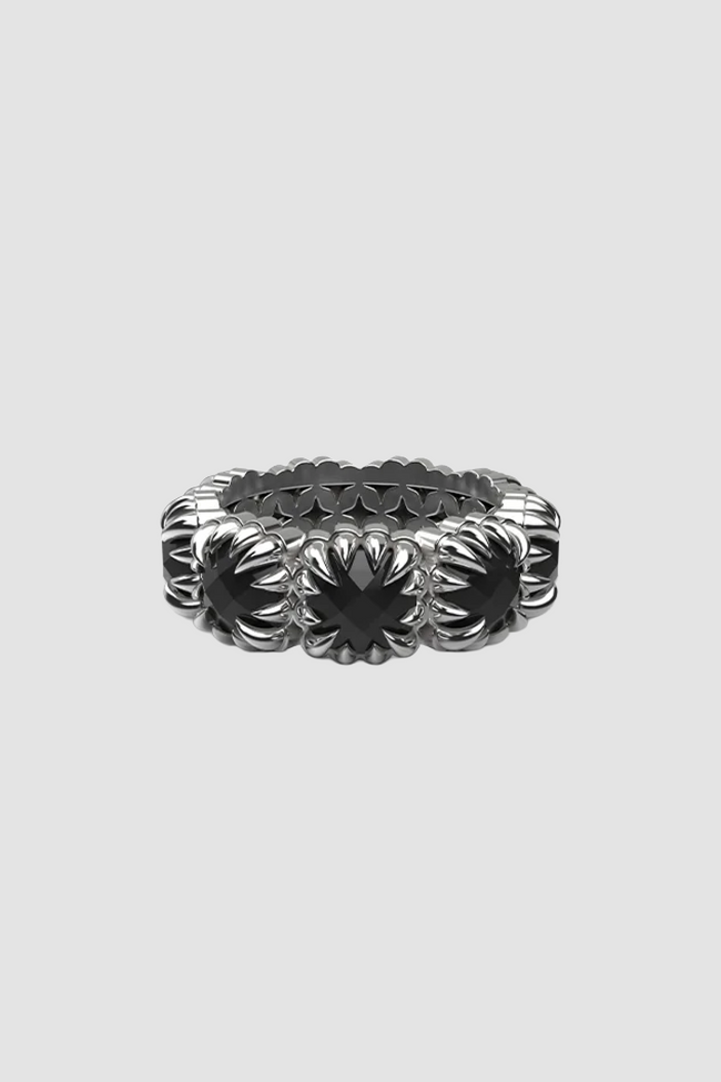 Stolen Girlfriends Club Baby Claw Eternity Ring - Onyx
