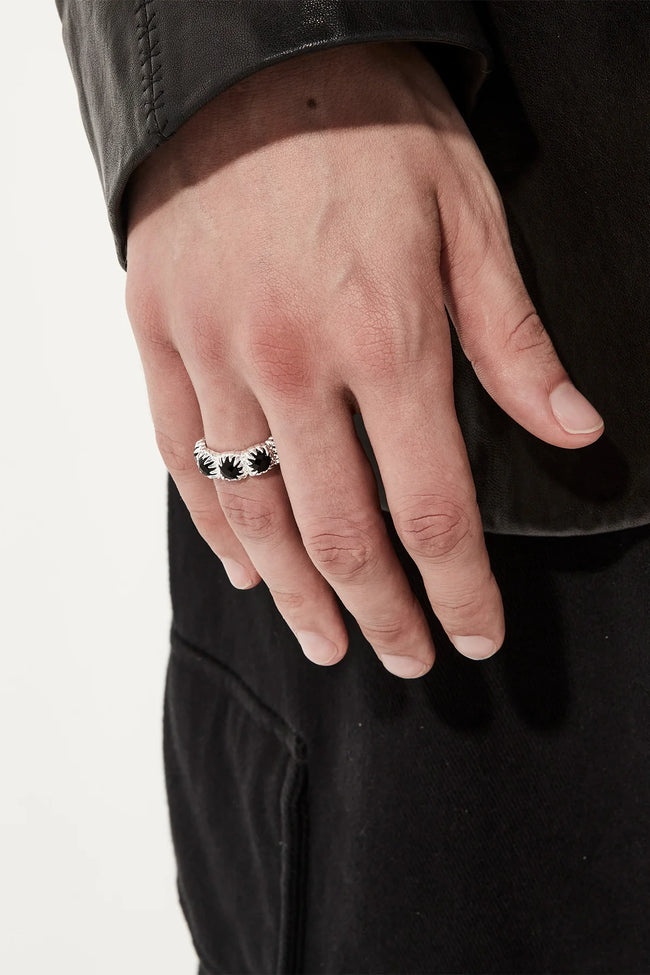 Stolen Girlfriends Club Baby Claw Eternity Ring - Onyx