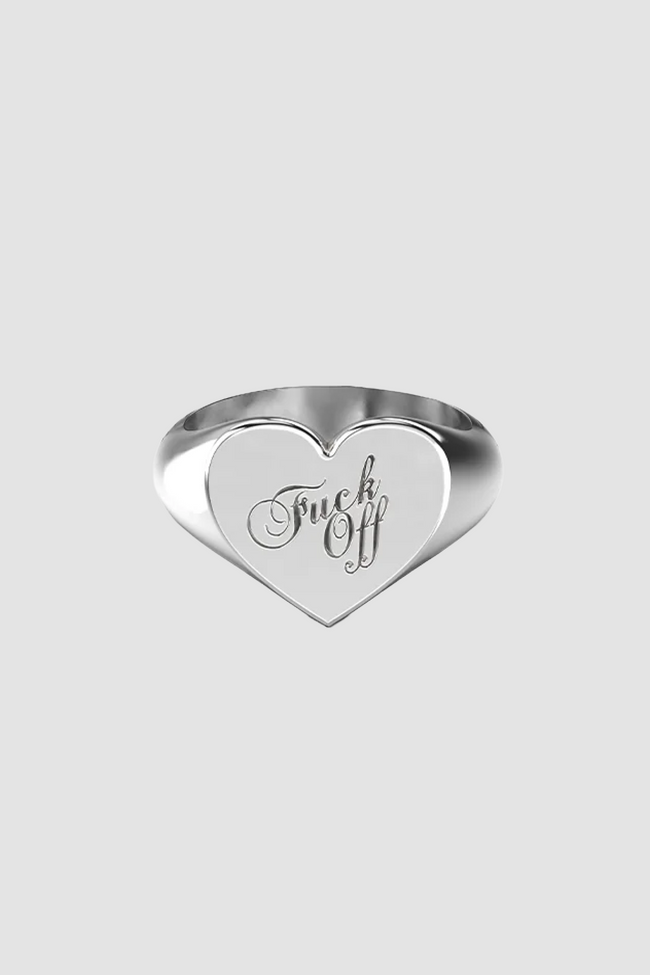Stolen Girlfriends Club Warm Welcome Heart Ring - Silver