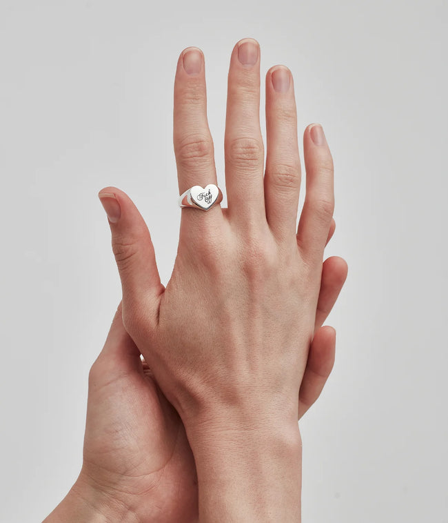 Stolen Girlfriends Club Warm Welcome Heart Ring - Silver