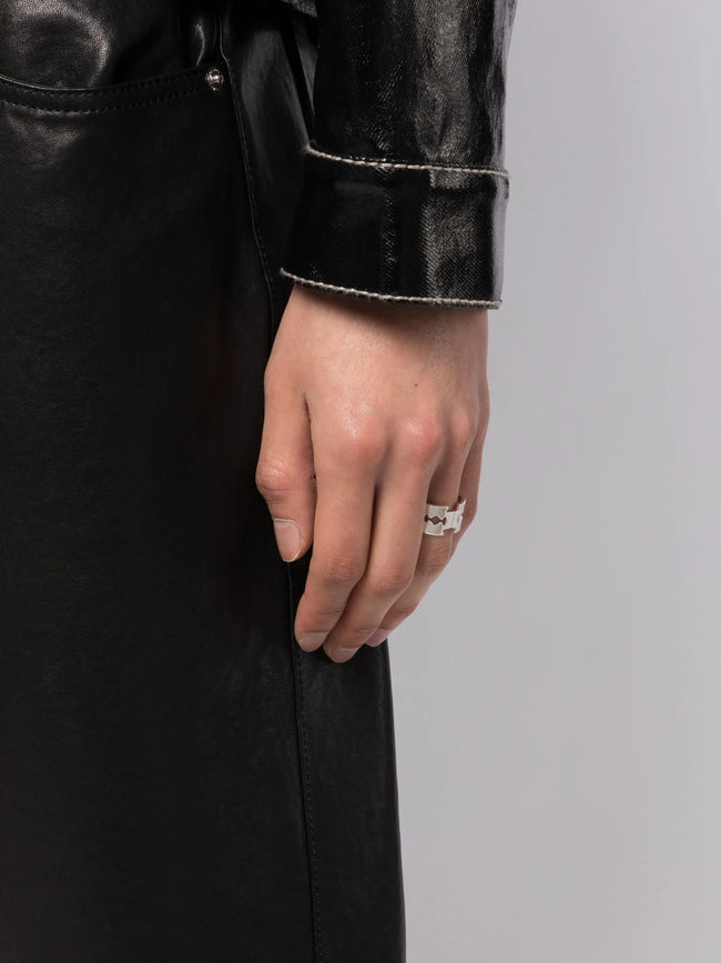 Stolen Girlfriends Club Double Blade Ring - Silver