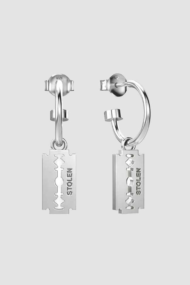 Stolen Girlfriends Club Stolen Razor Anchor Earrings - Silver
