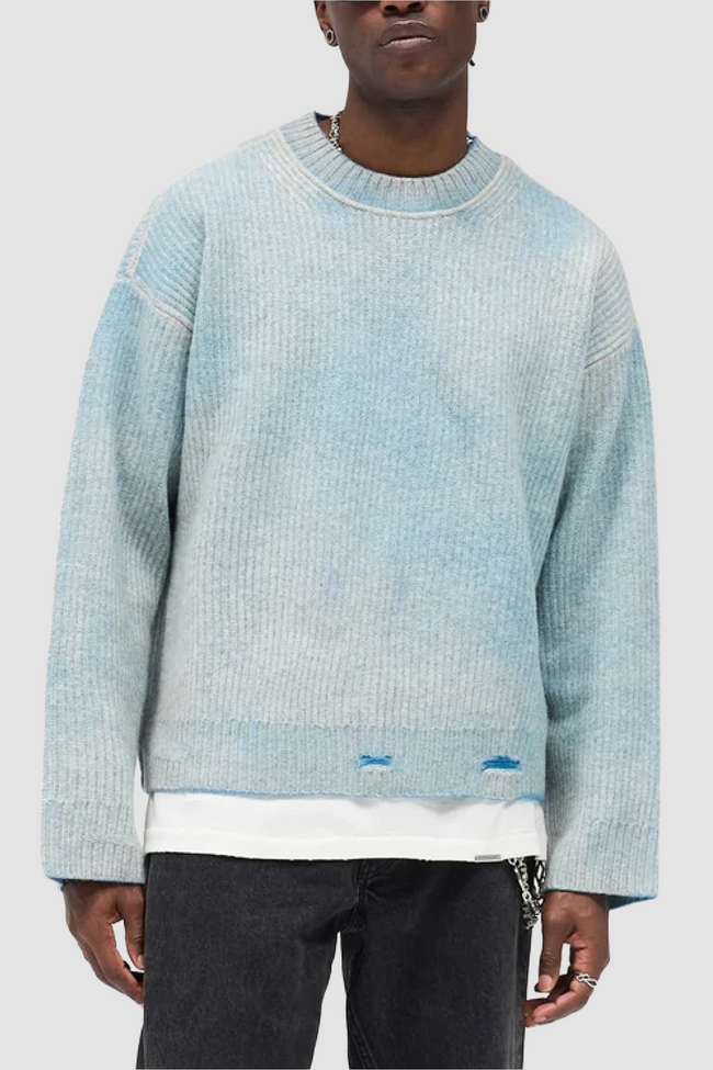 Represent Reversible Fade Sweater - Petrol