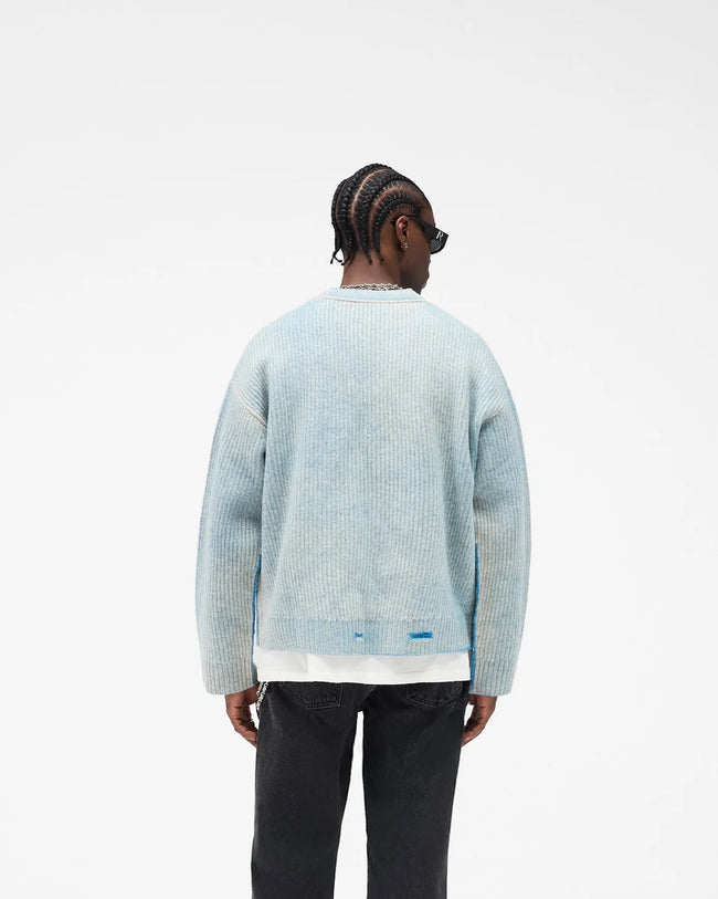 Represent Reversible Fade Sweater - Petrol
