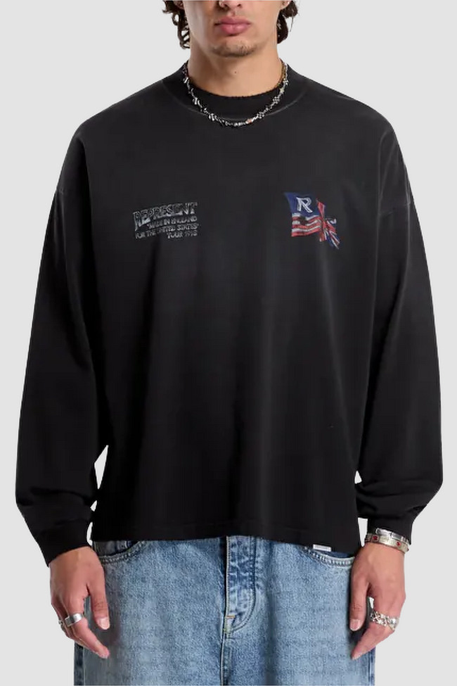 Represent Eagle LS Tee - Black