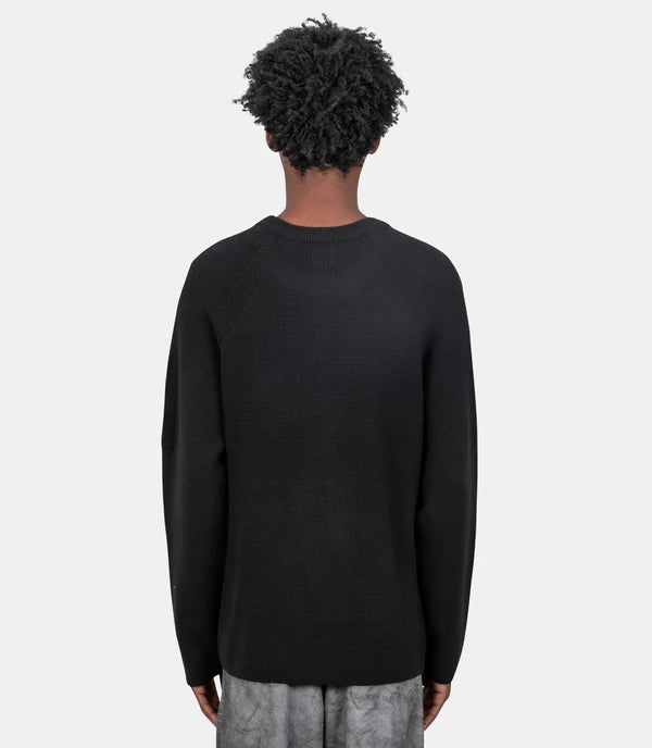 C.P. Company Waffle Knit Lens Sweater - Black