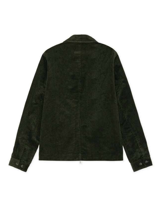 Les Deux Corduroy Zipper Jacket - Green