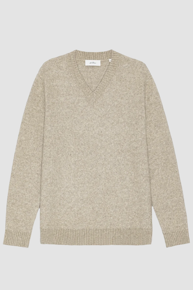 Les Deux Melange V-Neck Sweater - Light Sand