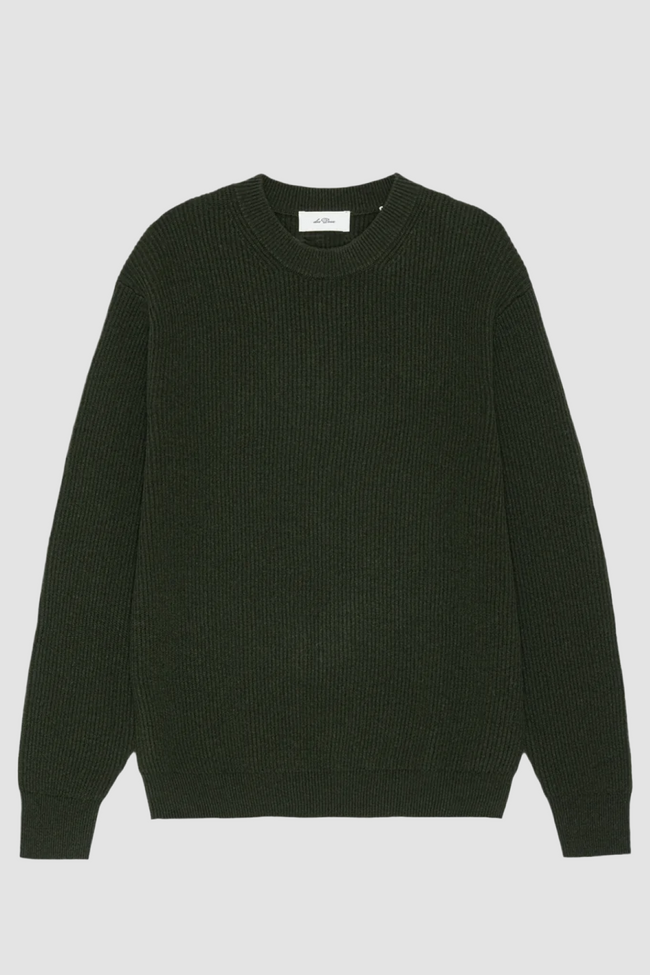 Les Deux Wool Rib Roundneck Sweater - Green