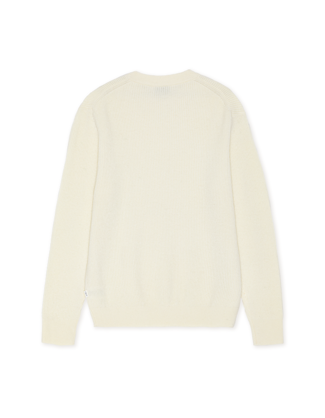 Les Deux Wool Rib Roundneck Sweater - Ivory