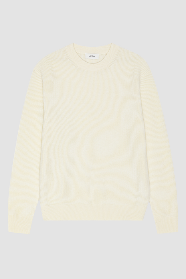 Les Deux Wool Rib Roundneck Sweater - Ivory