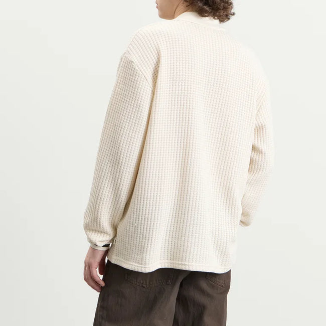 Les Deux Waffle LS Football Jersey Top - Ivory