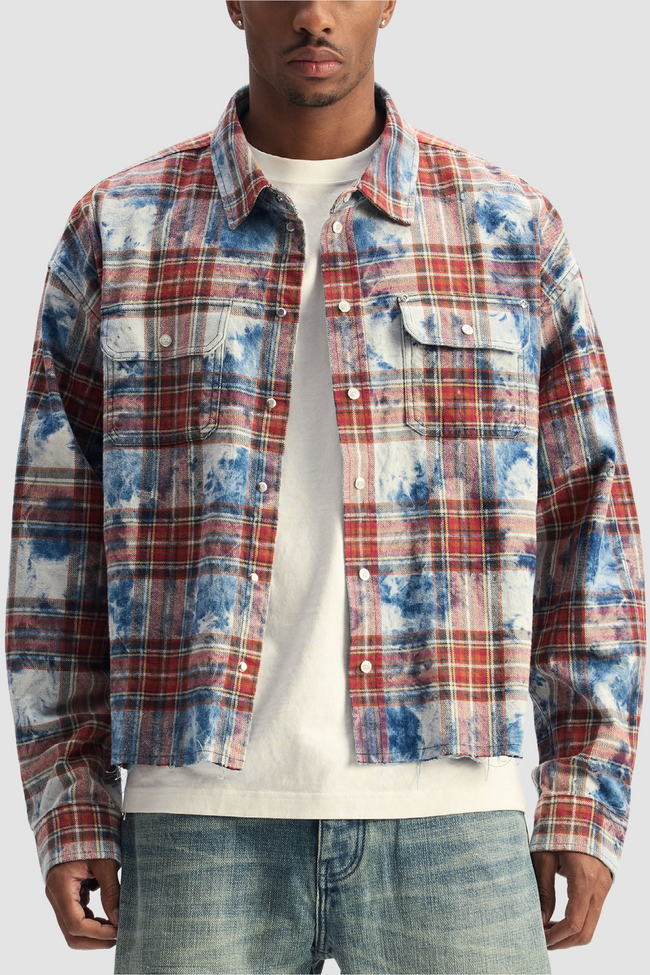 Purple Brand M3012-PLEM Embellished Flannel Shirt - Multi