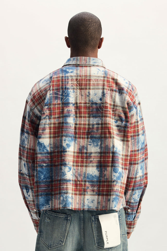 Purple Brand M3012-PLEM Embellished Flannel Shirt - Multi