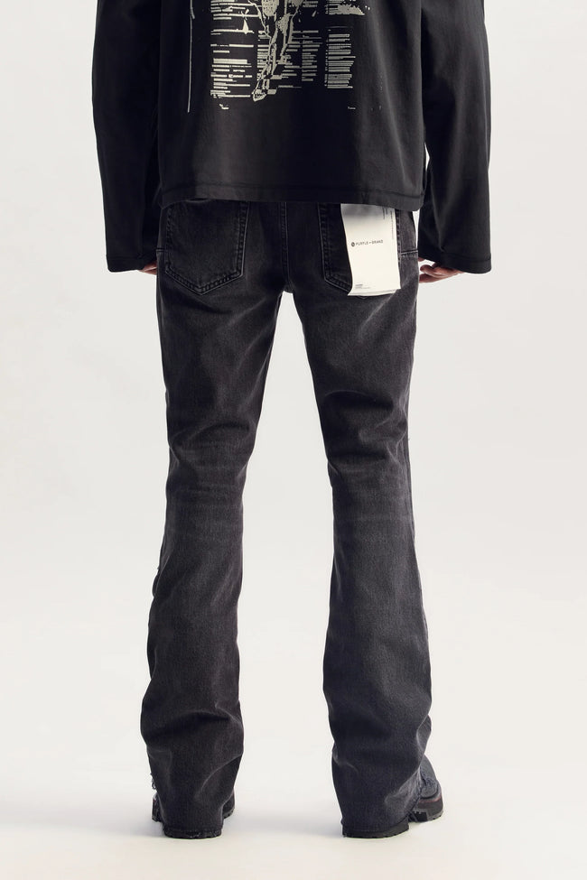 Purple Brand P004-VHDB Vintage Heavy Destroy Jeans - Black