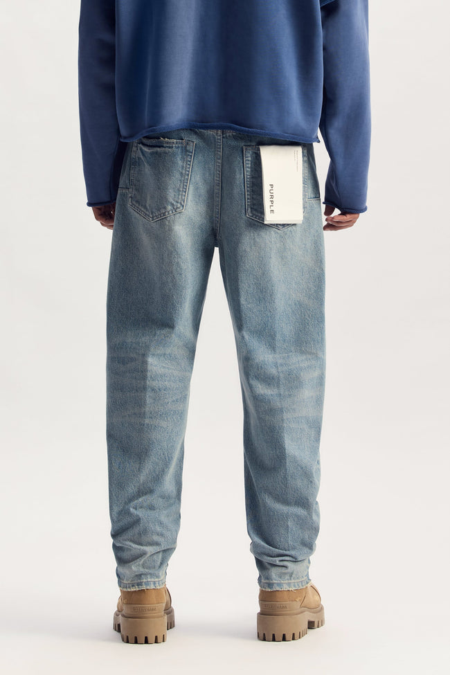 Purple Brand P013-SCDI Destroy Tapered Jeans - Indigo