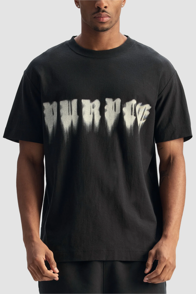 Purple Brand P104-TJBB Smudged Gothic Tee - Black