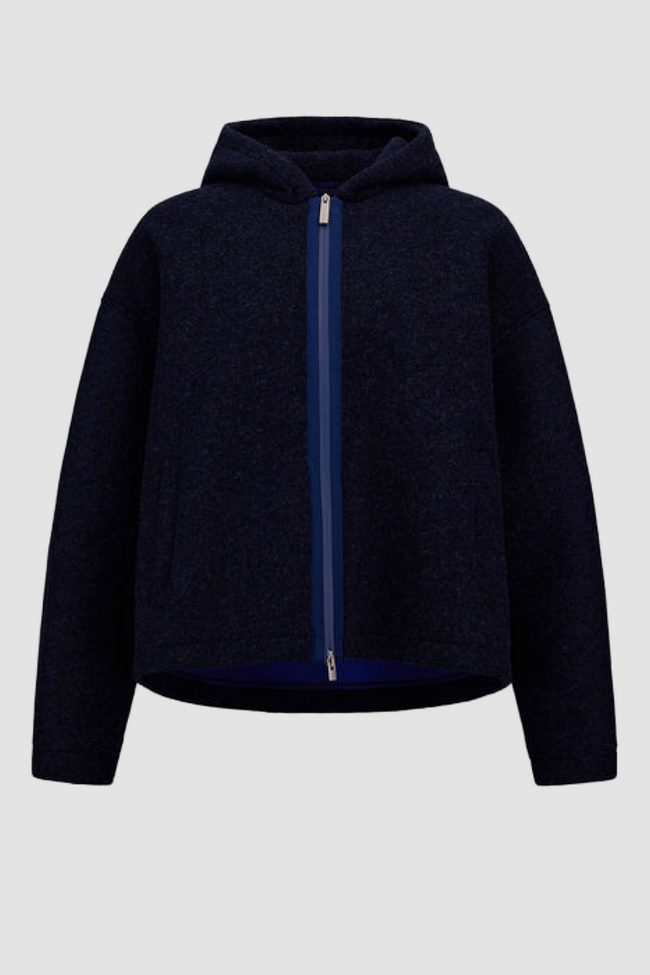 Herno Laminar Mens Wind Jacket Technical Wool - Blue