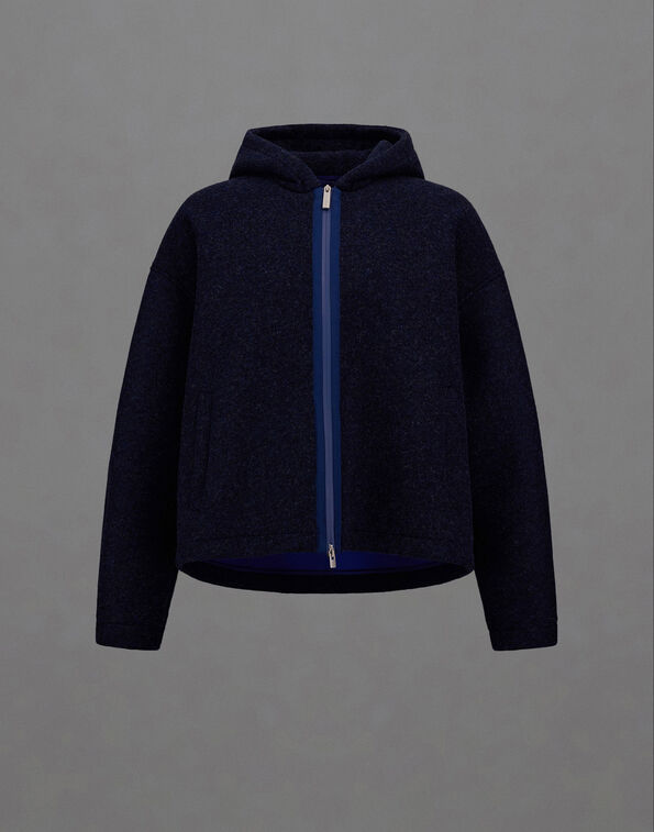 Herno Laminar Mens Wind Jacket Technical Wool - Blue
