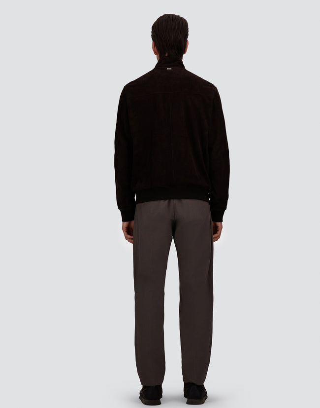 Herno Goat Suede Leather Jacket - Brown