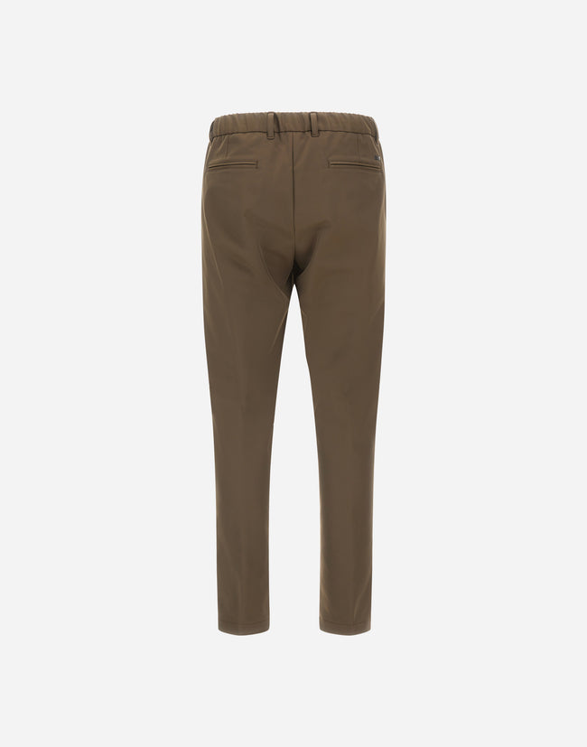 Herno Cotton Effect Stretch Pants - Green