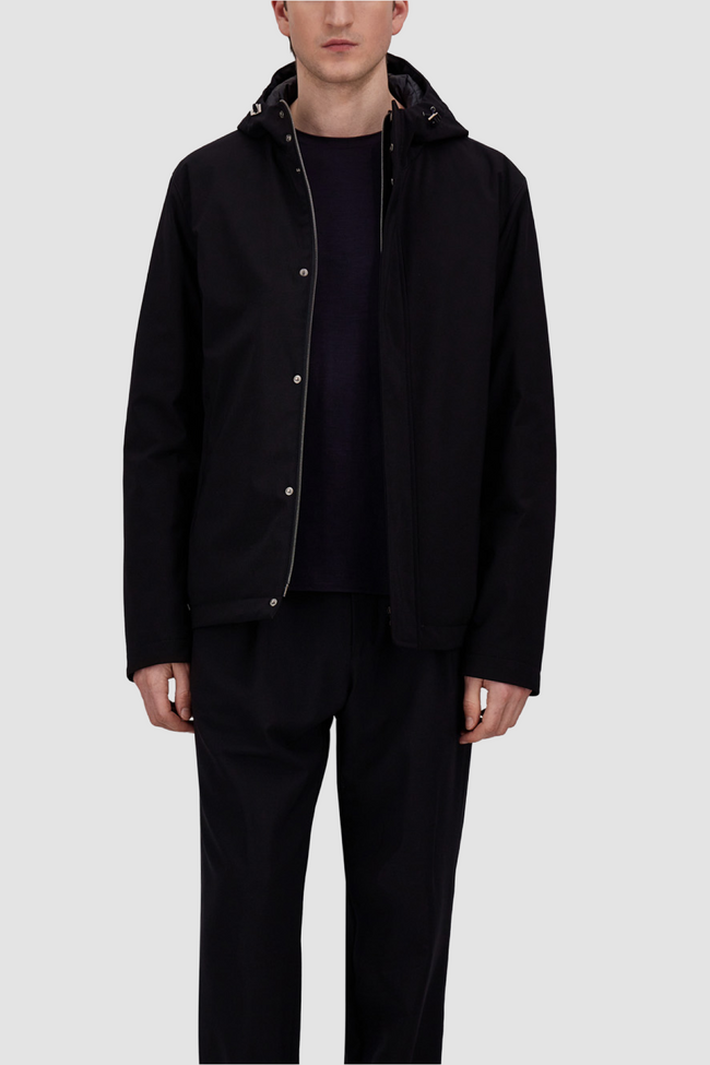 Herno Mens Light Jacket Stretch Twill - Navy