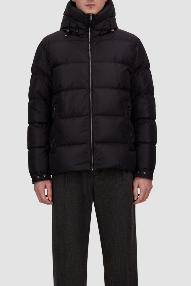 Herno Mens Down Jacket Polar Tech Recycle - Absolute Black