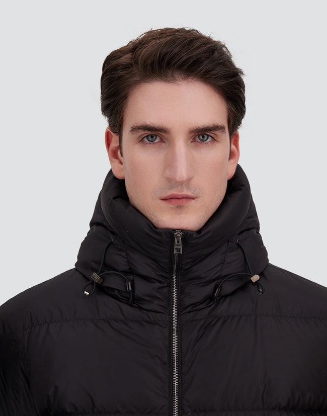 Herno Mens Down Jacket Polar Tech Recycle - Absolute Black