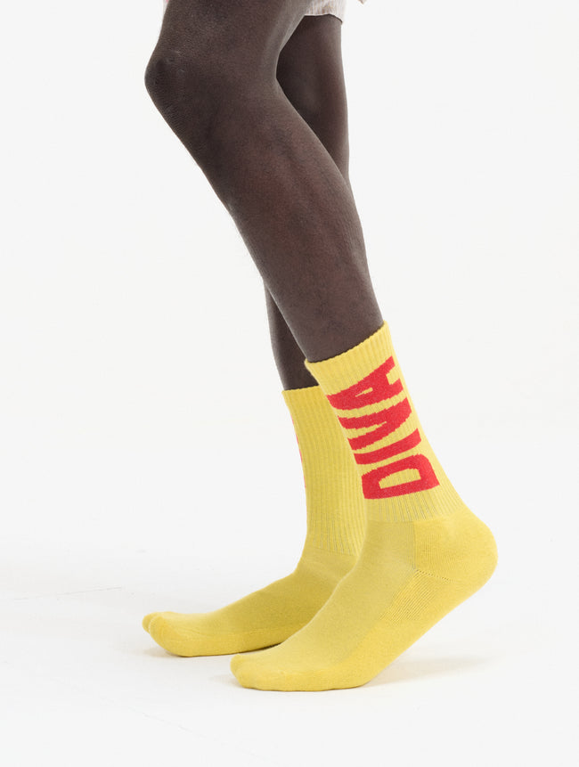 Carne Bollente Diva Down Below Socks - Yellow
