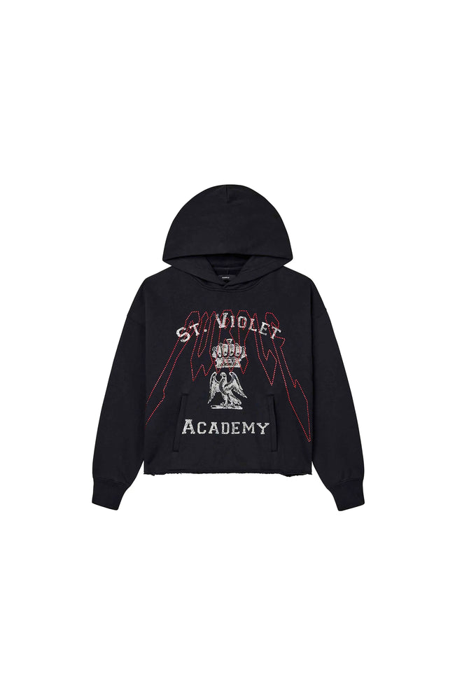 Purple Brand M4104-HWBH St Violet Crystal Hoodie - Black