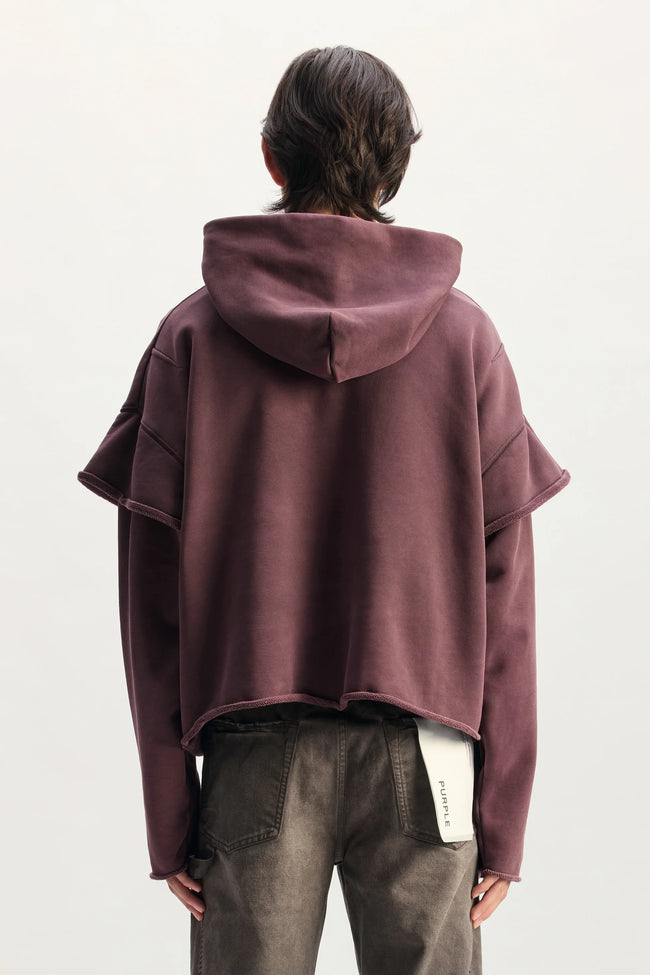 Purple Brand M4222-HRCH Iron Gospel Nailheads Hoodie - Brown
