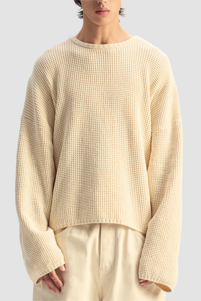 Purple Brand M7091-FKBW Oversized Crewneck - Off White