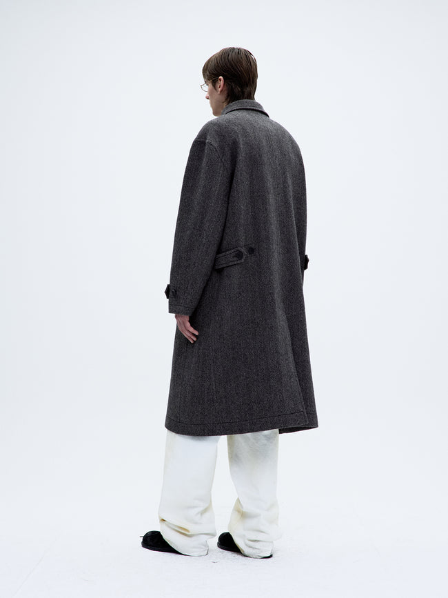 Coor Classy Herringbone Coat - Brown
