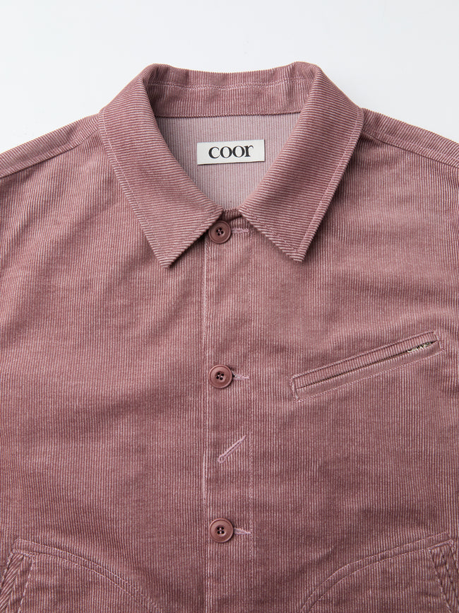 Coor Corduroy Multi Pocket Jacket - Pink