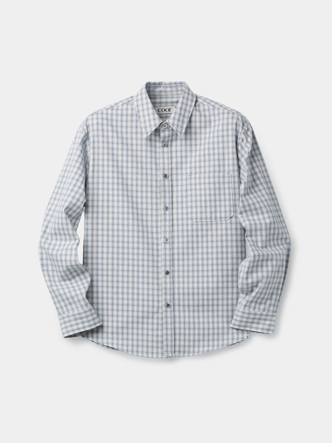 Coor Cotton Tartan Shirt - Blue