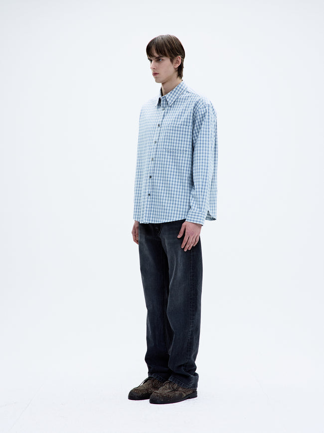 Coor Cotton Tartan Shirt - Blue