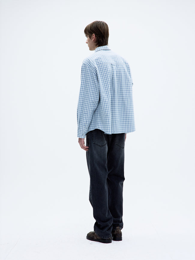Coor Cotton Tartan Shirt - Blue