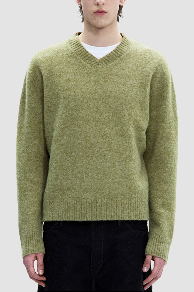 Coor Wool Blend Hairy Sweater - Green
