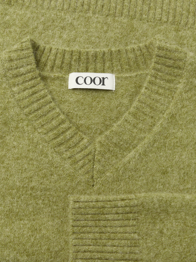Coor Wool Blend Hairy Sweater - Green