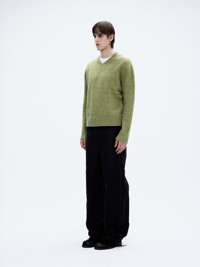 Coor Wool Blend Hairy Sweater - Green